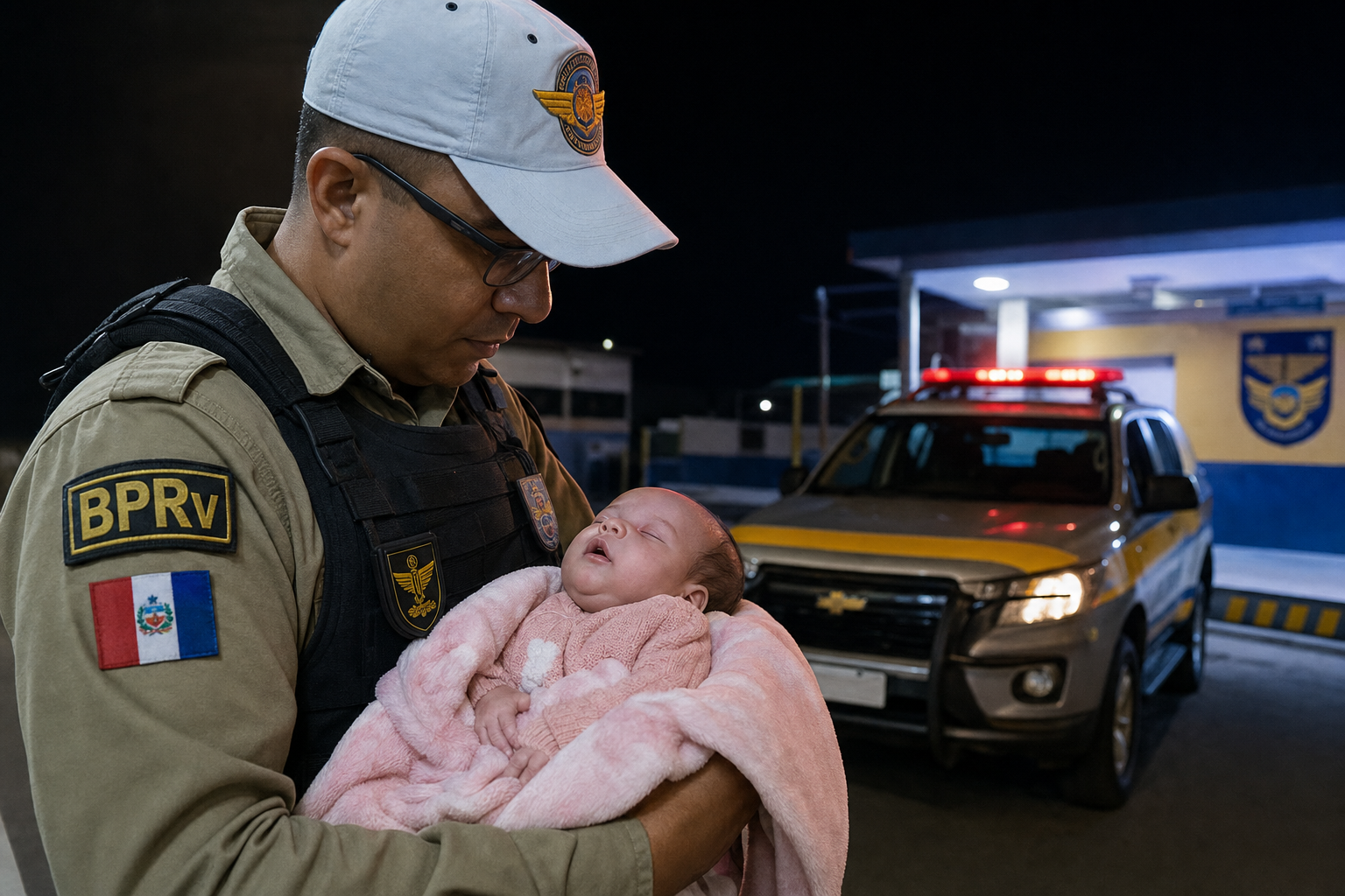 Policiais salvam bebê de dois meses após pedido de socorro em posto do BPRv em Arapiraca